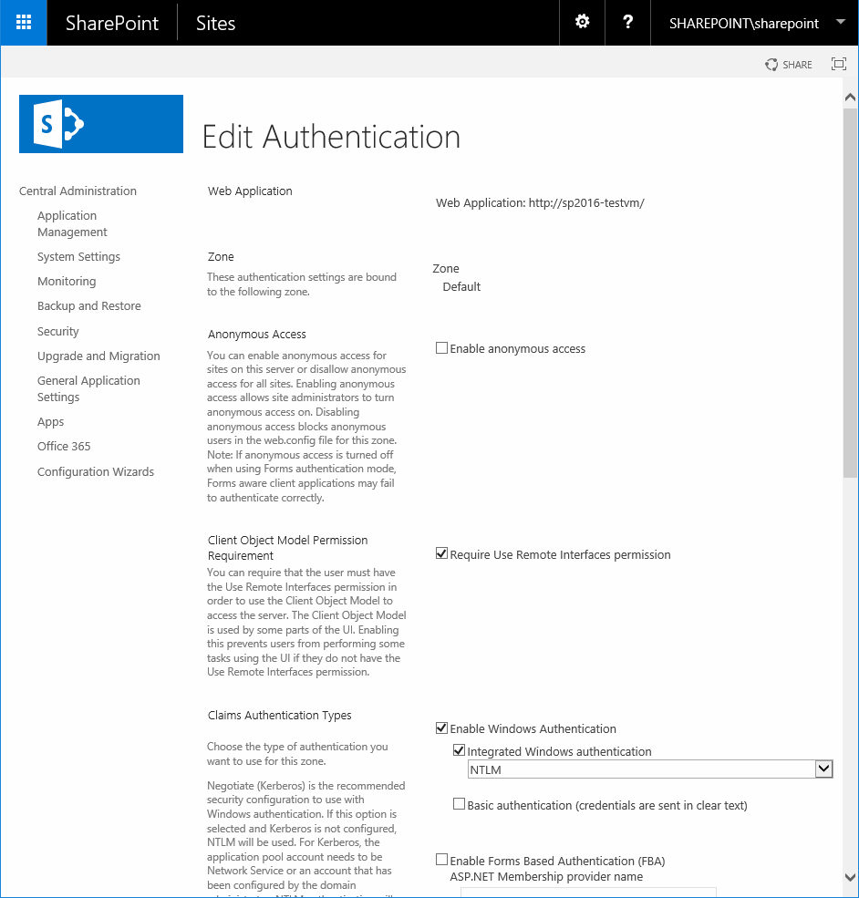 Authentication Admin Panel