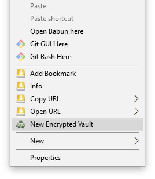 Mountain Duck Create New Vault (Windows Explorer)